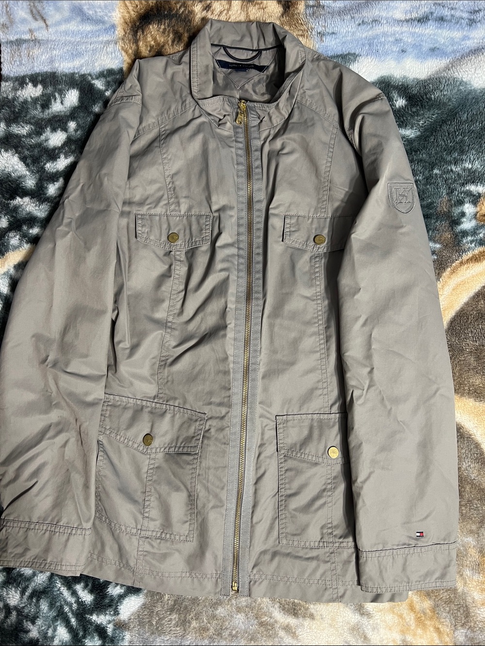 Tommy Hilfiger Lightweight Gray Utility Jacket